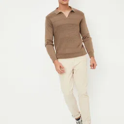 max Men Striped Pure Cotton Pullover image 2