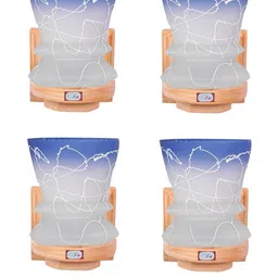 SOMIL Blue Glass Cylinder Printed Wall Lamps image 1