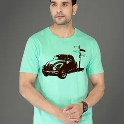 NOBLE HUSTLE Men Graphic Printed Round Neck Cotton T-shirt-picture-38