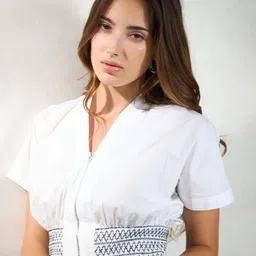 Virgio Women Cotton Blouson Crop Top-picture-11