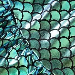 includ Girls Metallic Mermaid Print Ruffle Flared Skirt image 4