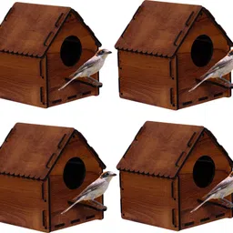 sohibe DIY Bird House for Sparrow (Pack of 4) Bird House-picture-17