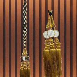 CARAPACE Women Hair Accessory With Mirror & Tassles-picture-32