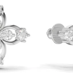 Sparkles Certified Lab Grown Diamond White Gold 14kt Stud Earring image 2