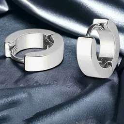 PolluxCraft Silver-Plated Korean Contemporary Hoop Earrings-picture-20