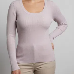 DELAN Women Ribbed Woollen Pullover image 4