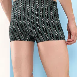 T.T. Pack Of 2 Printed Cotton Snug Fit Mini Trunks - DES_PRNT_MINI_IE_PO2_GRN-NVY_80 image 4