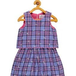 YOUNG BIRDS Checked Fit & Flare Dress-picture-16