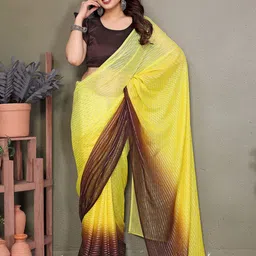 Moda Rapido Ombre Zari Striped Saree image 5