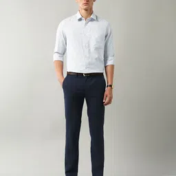 AD By Arvind Vertical Striped Pure Cotton Formal Shirt image 5