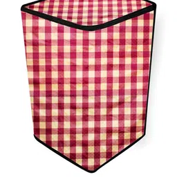 The Furnishing Tree Washing Machine Cover Plaid Pattern Maroon Compatible for Whirlpool 6 Kg Fully- image 4