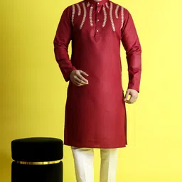 tibra collection Men Cotton Blend Kurta Pyjama Set-picture-37