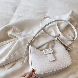 CORSICA Women Off White Textured PU Handbags-image-27