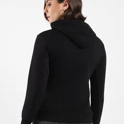 Campus Sutra Women Printed Hooded Sweatshirt image 5