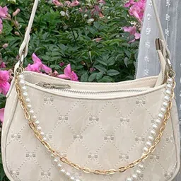 CORSICA Women Beige PU Leather Shoulder Bag-image-5