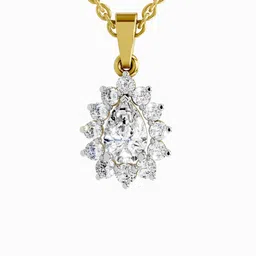 Sparkles Lab Grown Diamond 1.61 Carat Pear Halo Pendant for Women-image-45