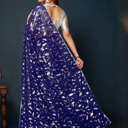 REDFISH Floral Woven Design Saree image 2