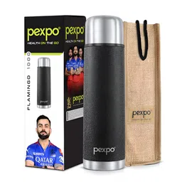 Pexpo Black Single Stainless Steel Water Bottle-image-64