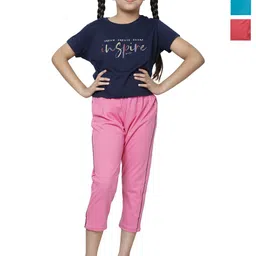 BAESD Girl's Pack Of 3 High-Rise Cotton Capris-picture-12