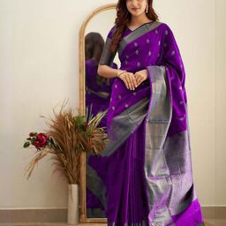 AMRUTKALA SAREES Ethnic Motifs Woven Design Zari Banarasi Saree-picture-49