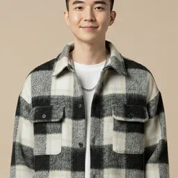 Mast & Harbour Checked Spread Collar Puffer Jacket image 3