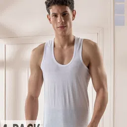CAVENDERS Pack of 4 Cotton Gym Vest-picture-26