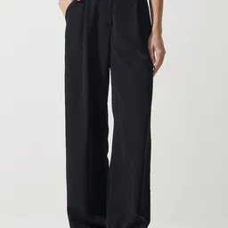 Happiness istanbul Women Solid Pleated Trousers-image-45