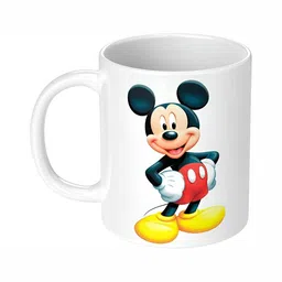 Mr UVD White & Black Cartoon Characters Printed Ceramic Matte Mug 350 ml image 3