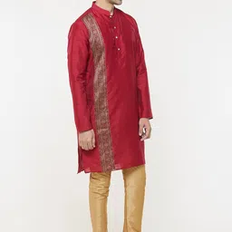 Arihant Rai Sinha Men Pure Silk Kurta with Churidar image 4