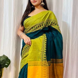 DESH BIDESH Pure Cotton Handloom Jamdani Saree-picture-23