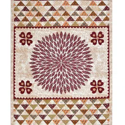 DGSM CRAFT Cream-Coloured Floral 144 TC Single Bedsheet with 1 Pillow Covers image 4