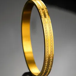 Roadster Men 22K Gold-Plated Greek Key Pattern Textured StatementBracelet-picture-26