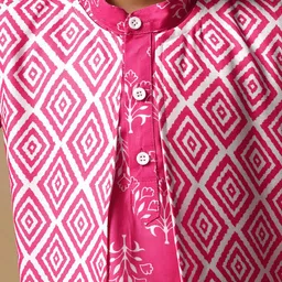 BAESD Boys Floral Printed Regular Kurta with Trousers image 2