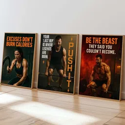 WALLLANE Brown Wood 3 Pieces Hallway Rectangle Portrait Photographs Wall Arts 13x17inch-picture-21