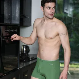 EAZY Men Pack Of 2 Luxury Fit Trunks FLLF-FN-Green-LS-Blue-2XL image 5