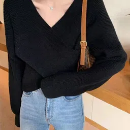 StyleCast Women V-Neck Long Sleeves Pullover Sweaters-image-98