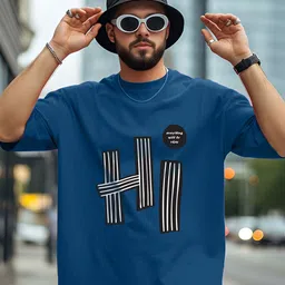AUSK Men Typography Printed Round Neck Cotton Oversized T-shirt-picture-17