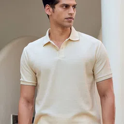 Andamen Men Textured Cotton Regular Fit Polo T-Shirt-picture-18