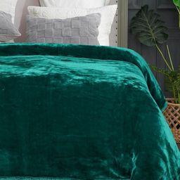Saral Home Teal Mild Winter 400 GSM Double Bed Blanket-picture-13