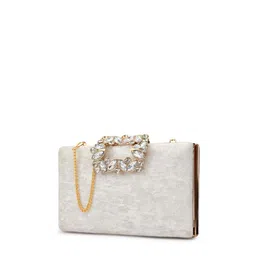 FOR THE BEAUTIFUL YOU Embellished Box Clutch image 5