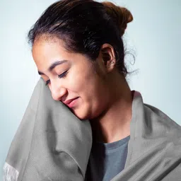 Heelium Grey & White 3 Pieces Bamboo 250 GSM Bath Towel image 5