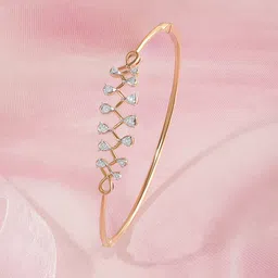 Mia by Tanishq 14KT Yellow Gold Natural Diamond Bangle - 6.51g-picture-4