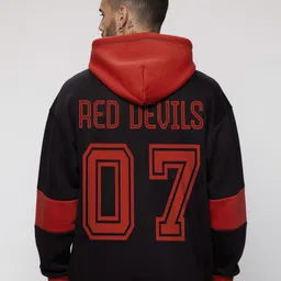 Crazymonk Men Typography Printed Oversized Hooded Sweatshirt-picture-10