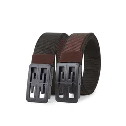glitchez Men Woven Design Reversible Formal Belt image 4