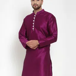 B BEN Men Purple Kurtas image 2