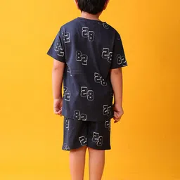 YK Boys Typography Printed Pure Cotton Night suit image 2