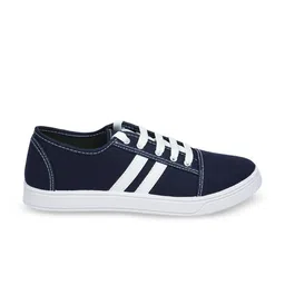Spotwalk Men Striped Canvas Regular Sneakers image 3