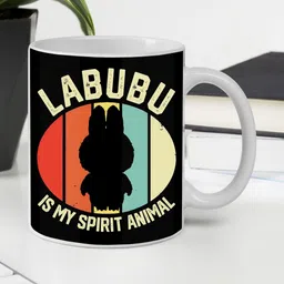 PaMeG Black Cartoon Characters Printed Ceramic Glossy Mug-picture-33