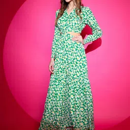PTVIZE Floral Print Crepe Maxi Dress image 5