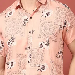THE BEETEL HOUSE Men Regular Fit Ethnic Motifs Printed Casual Shirt image 2